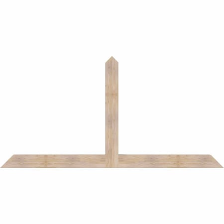 Ekena Millwork Portland Smooth Timber Gable Bracket, Douglas Fir, 96"W x 48"H x 5 1/2"D x 5 1/2"F, 12/12 Pitch GBW096X48X0606POR00SDF